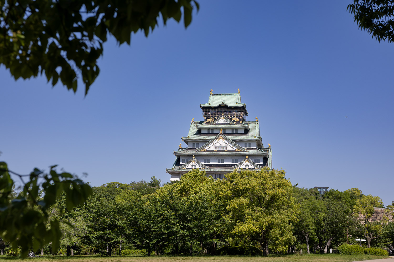 Osaka Castle tower and grounds, Osaka Japan