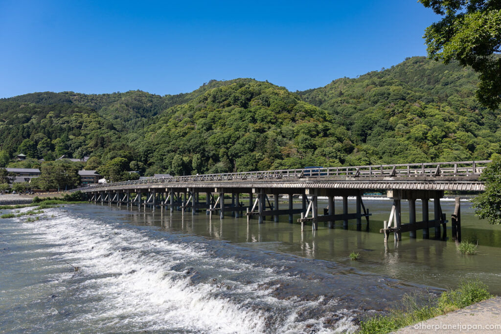 Togetsukyo Bridge in Arashiyama, Kyoto, near Hogonin Temple